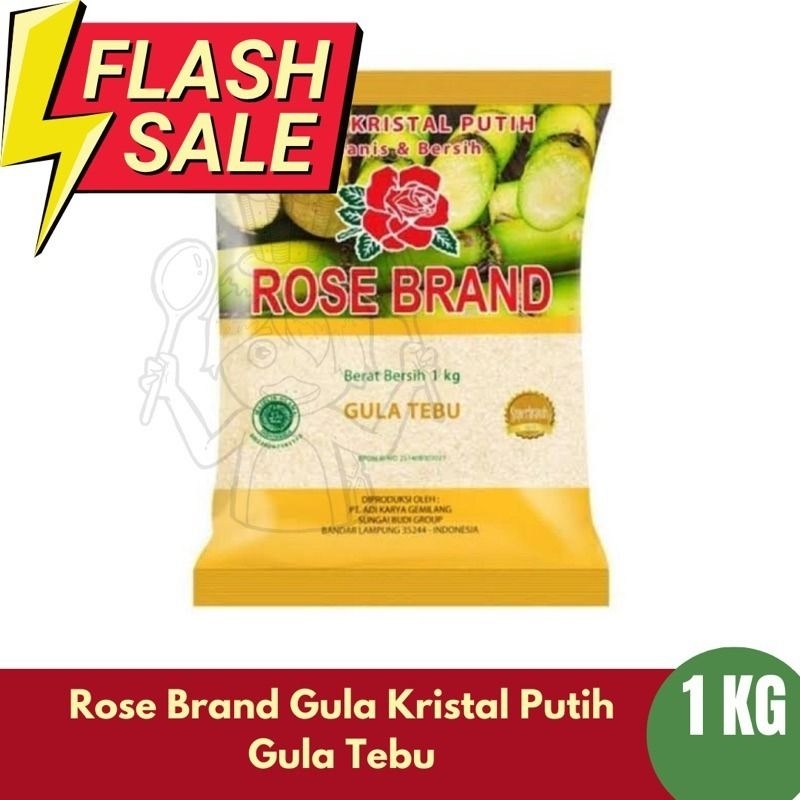 

Rose Brand gula tebu Kuning Manis Berat Bersih 1 kg