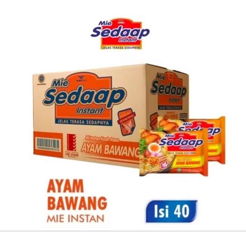 

PUSAT SEMBAKO RAKYAT - PROMO !!! SEDAP Mie Instan Rasa Ayam Bawang Bag 40×900 gr (1karton/dus) Mie Instan SEDAP Gurih Enak Harga Grosir Termurah