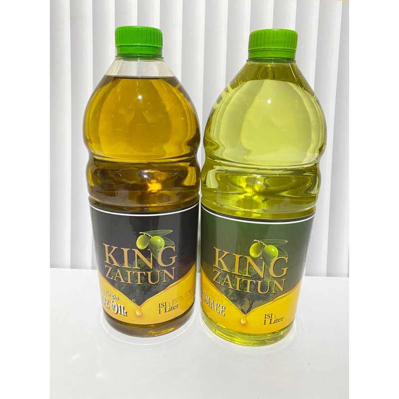 

(1 liter) minyak zaitun / king zaitun / extra virgin olive oil / pomace