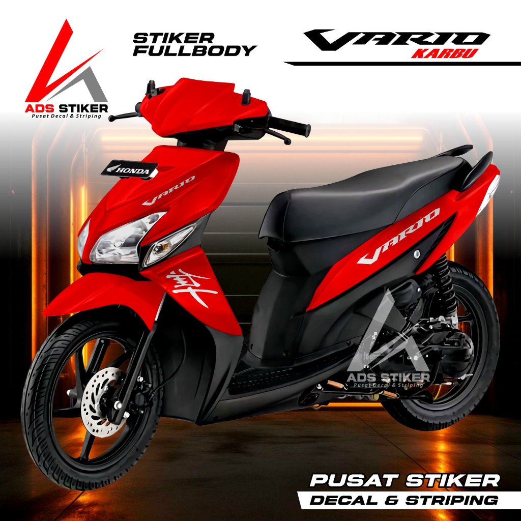 Decal Stiker Vario karbu Fullbody Tahun 2006 2007 2008 2009 2010 2011 Desain Polos