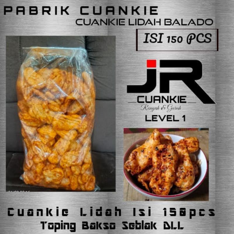 

Cuankie Lidah Balado isi 150 Pcs Renyah Gurih Pedas Level 1