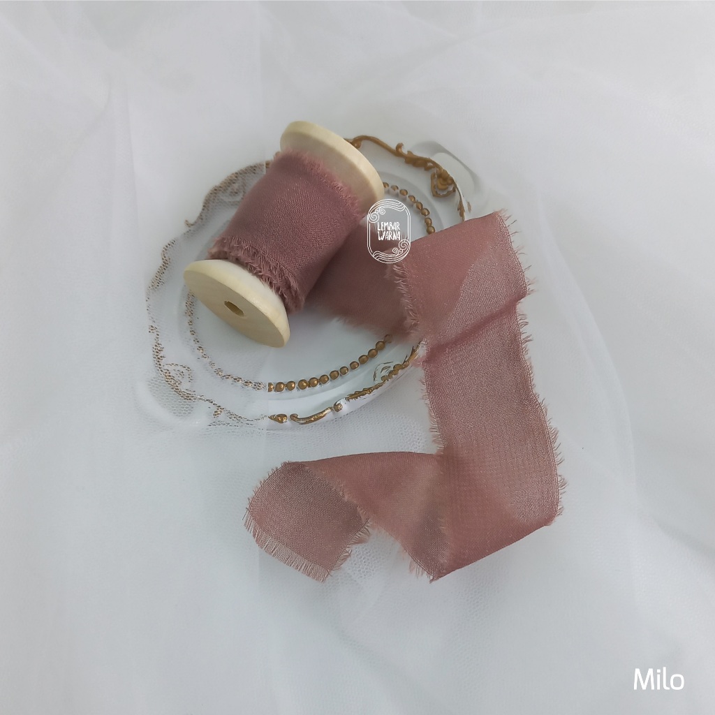 

Milo - Silk Ribbon / pita undangan wedding calligraphy hampers buket keepsake