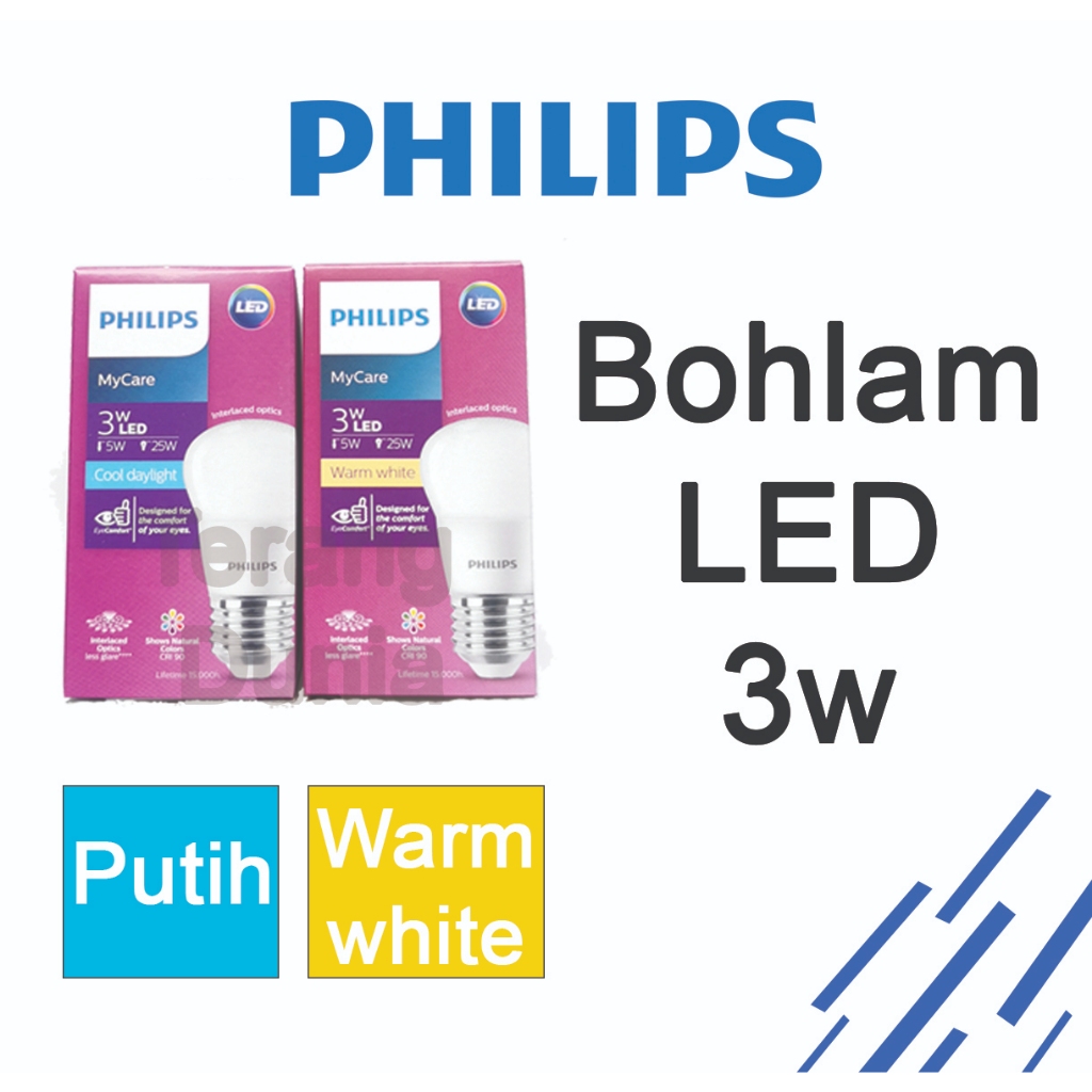 Bohlam LED Philips 3wat Bohlam Philips 3wat Bohlam Philips LED 3wat