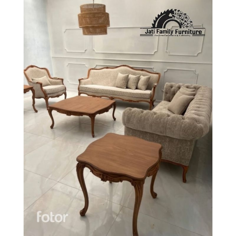 Sofa tamu klasik ukir Jepara 321
