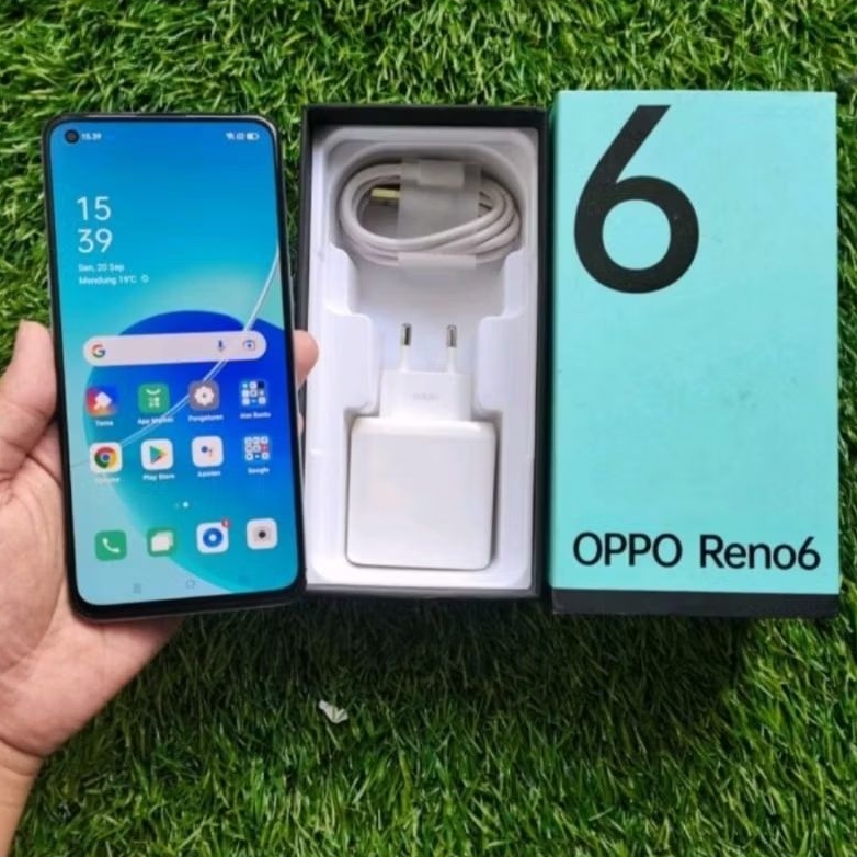 OPPO RENO 6 (5G) 8/128 SECOND FULLSET ORI BEKAS GARANSI RESMI
