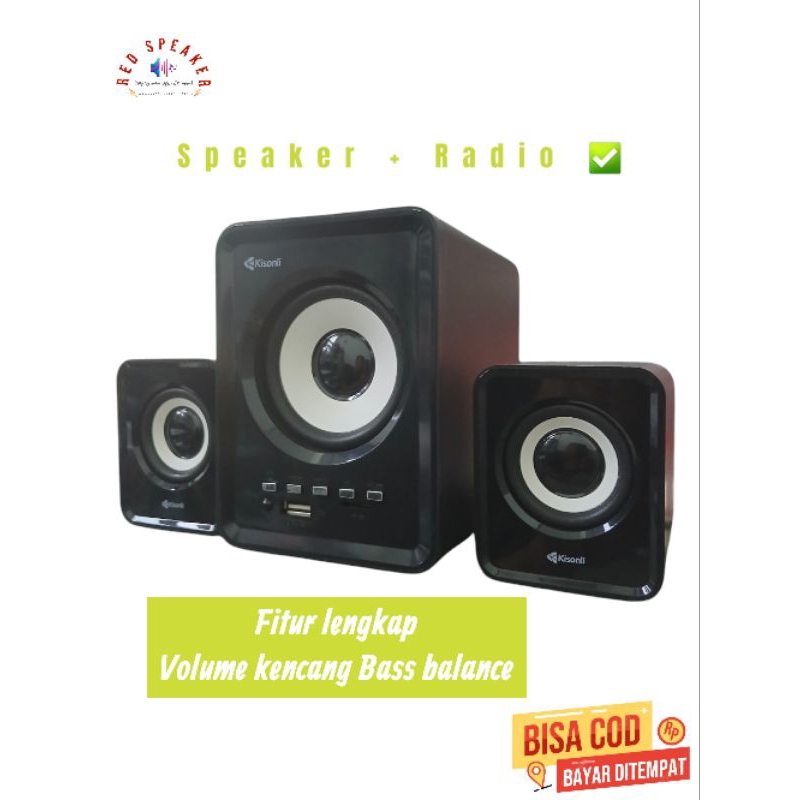 Speaker-Bluetooth Kisonli u-2800BT fitur terlengkap & suara Berkwalitas.