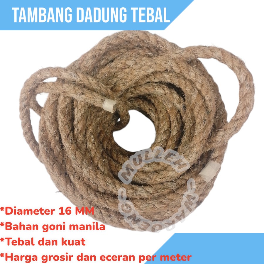 

Tambang 16mm Tali Bahan Goni Manila Harga Permeter