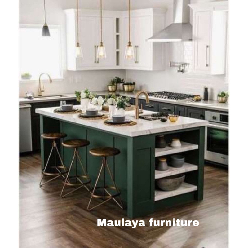 Island Table Meja Dapur Marmer Modern