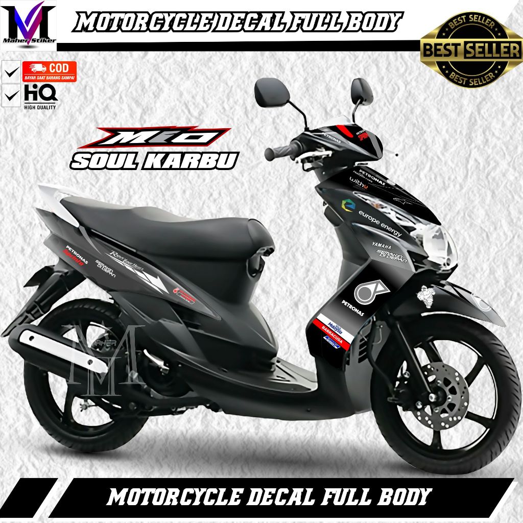 Decal Full Body Mio Soul Karbu Variasi Petronas