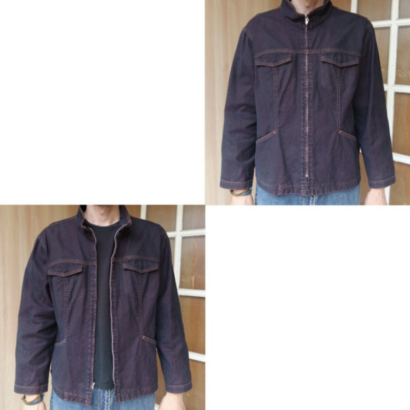 Jaket Jeans Denim Zipper SIMPLE LIFE JAPAN MARKET