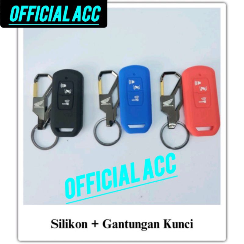 Paket gantungan kunci Logo Honda Dan silikon cover remot Honda ADV 160 Vario 160 NEW PCX 160 STYLO 1