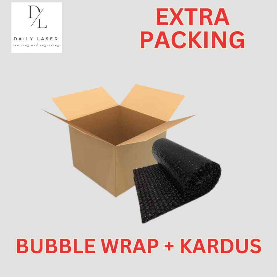 

extra packing kardus + bubble wrap