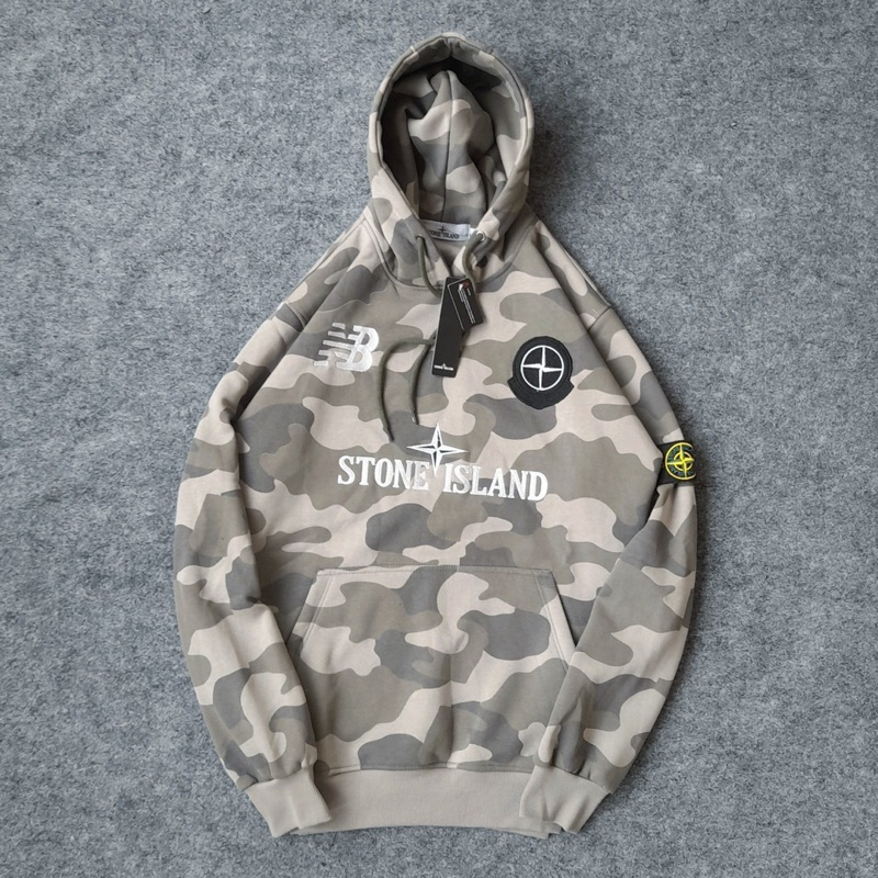 Sweater HOODIE STONE ISLAND PULL & BEAR CHICAGO CAMO HIJAU EMBROID | Hodie PULL&BEAR ARMY PREMIUM