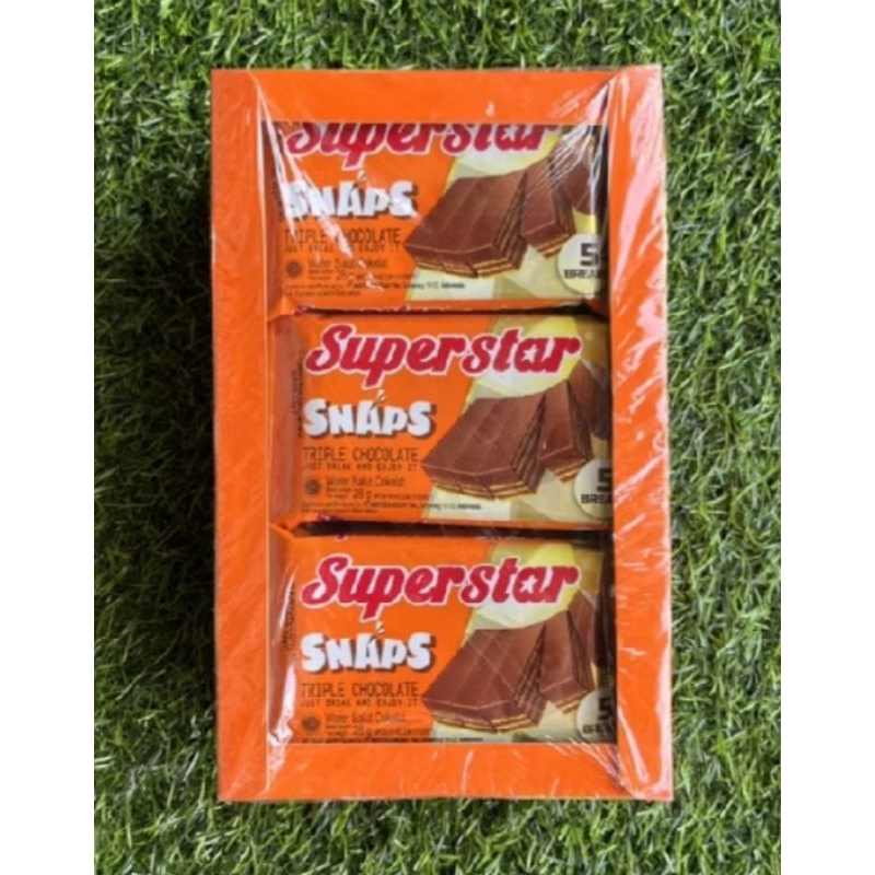 

superstar snap wafer coklat 12 pcs