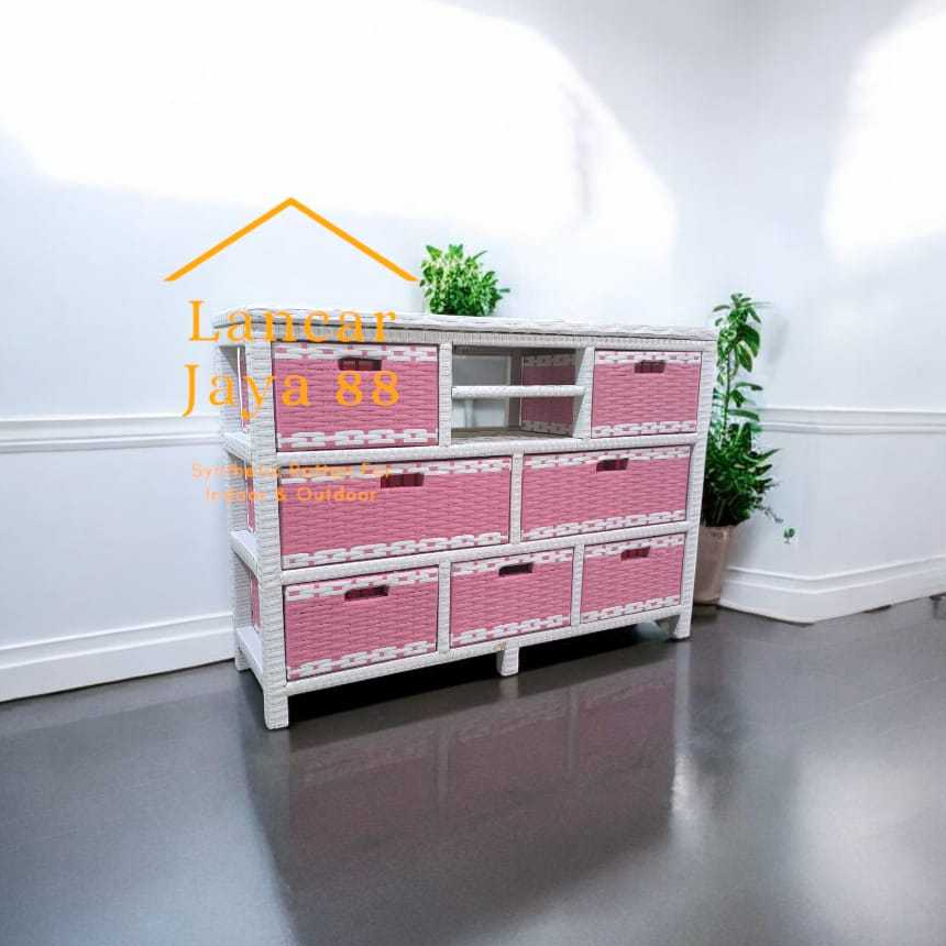 Lemari Laci Rotan Sintetis 7 Laci