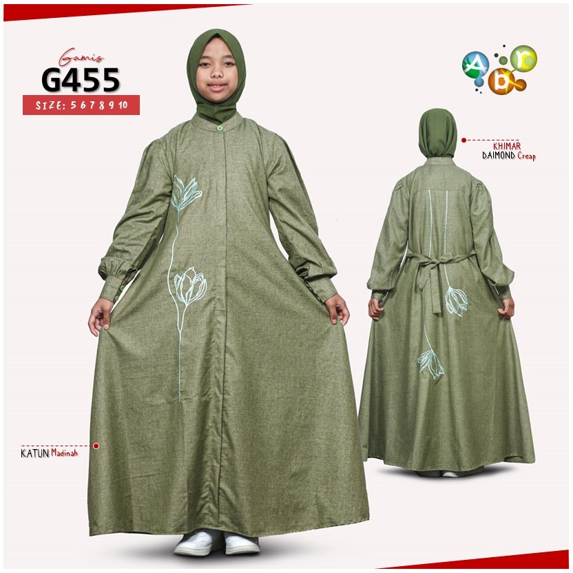 Gamis Anak ABR - Lily Dress - 455 - Gamis Anak Perempuan - Model Terbaru - Nyaman & Stylish - Murah