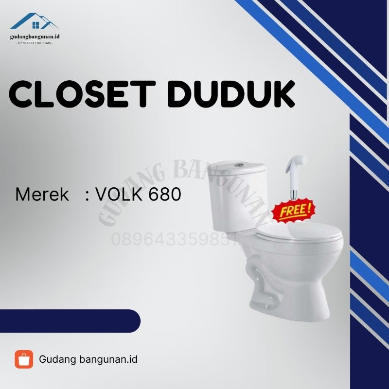 CLOSET DUDUK TABUNG VOLK 680