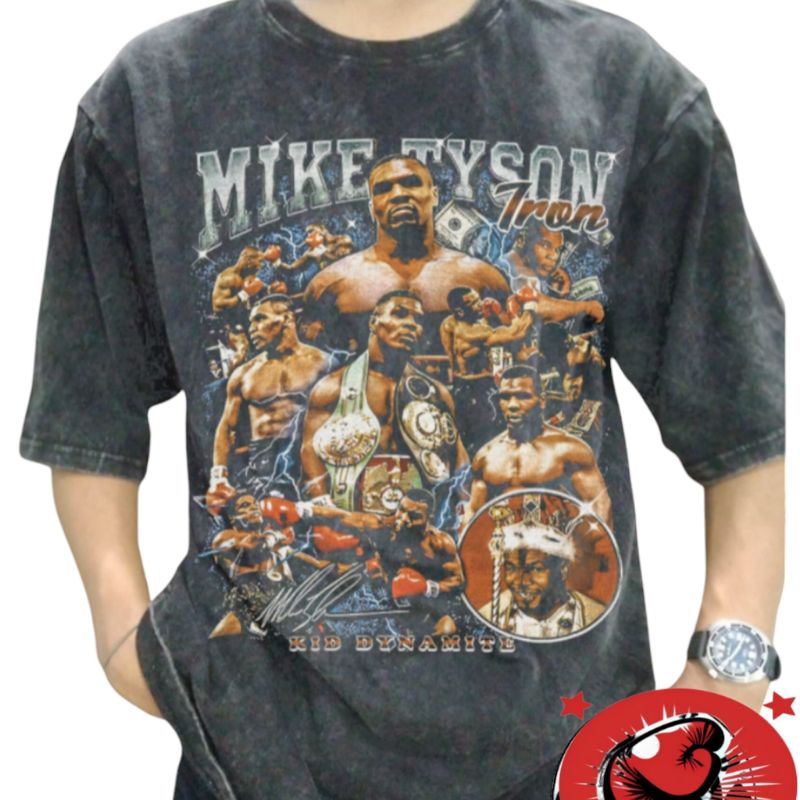Mike Tyson Kid Dynamite Vintage Wash T-shirt/Kaos Mike Tyson Vintage Wash Oversize Unisex