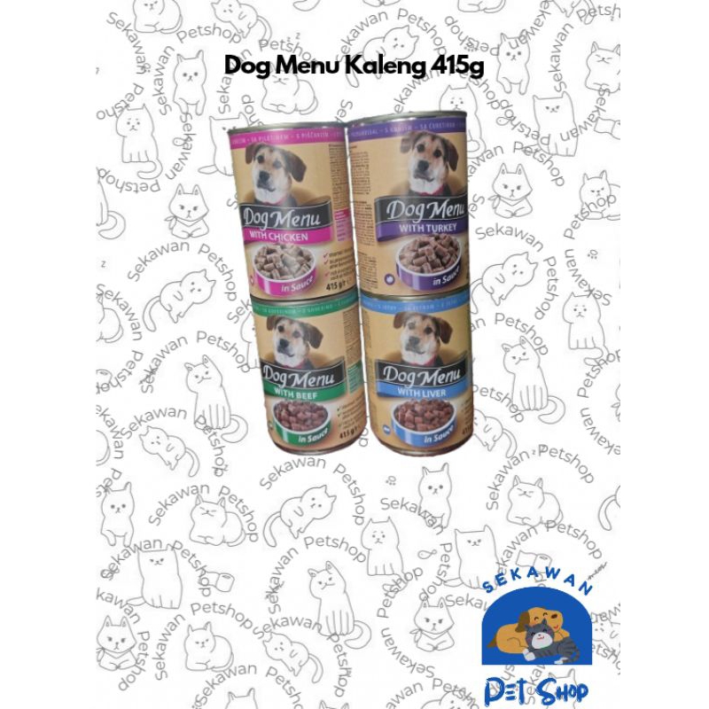 DOG MENU Kaleng 415g Makanan Basah Anjing Wet Food