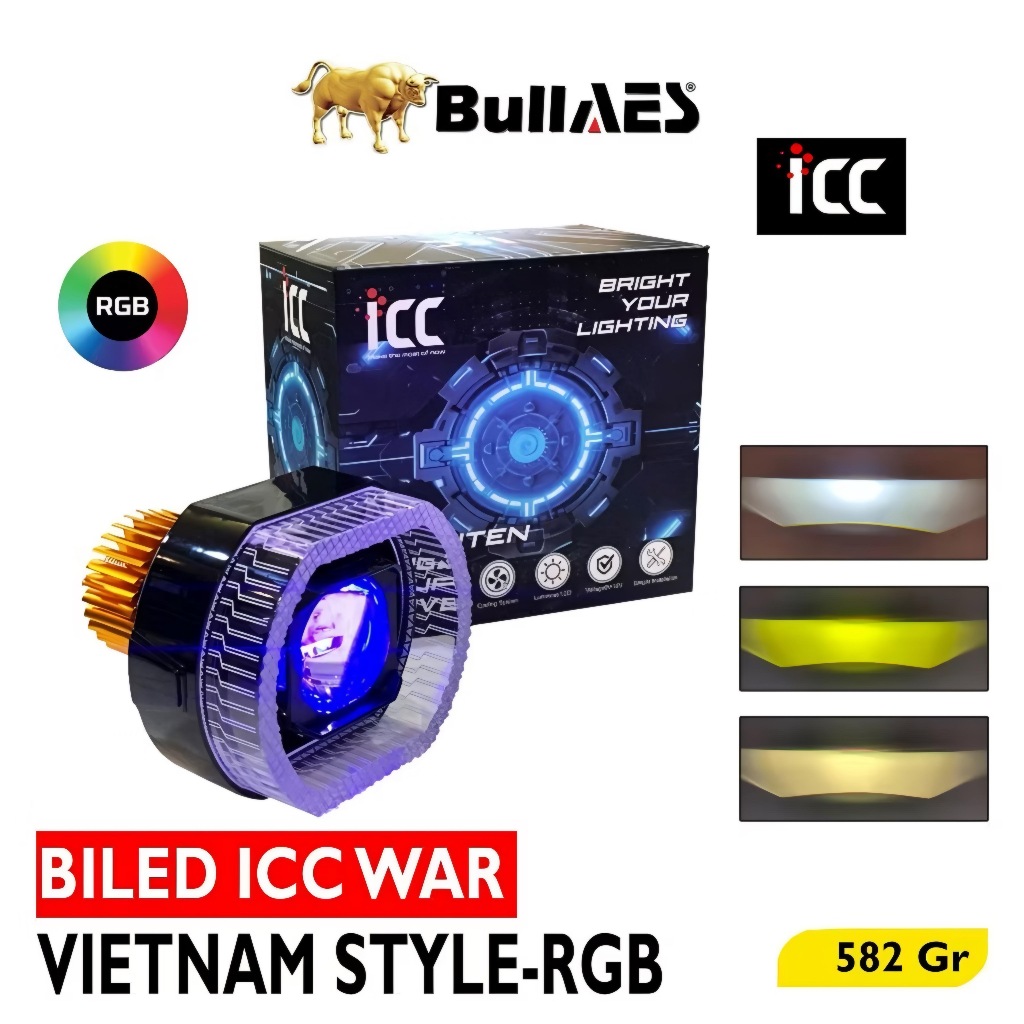 BILED MATRIX X1 ICC AES 40 watt SHROUD 5D WRGB VIETNAM STYLE RING BMW RGB matrix x1 vinyx aes biled 