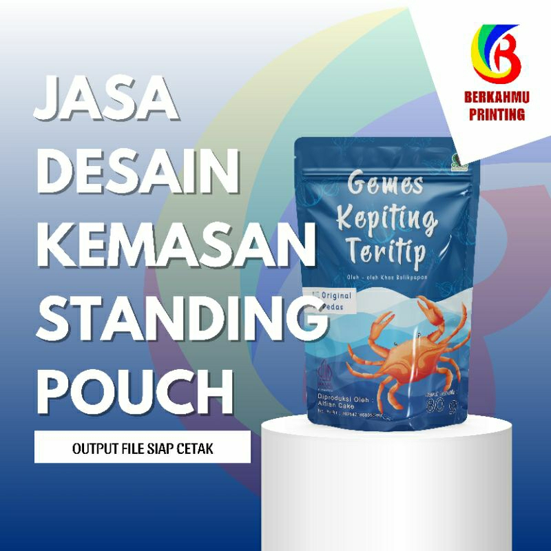 BERKAHMU PRINTING - JASA DESAIN KEMASAN STANDING POUCH (DESIGN ONLY)