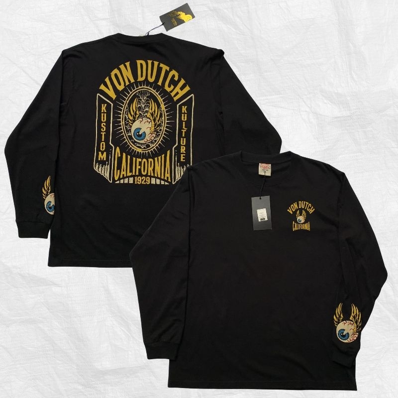 Von Dutch Longsleeve Original 100% - california Kaos Pria