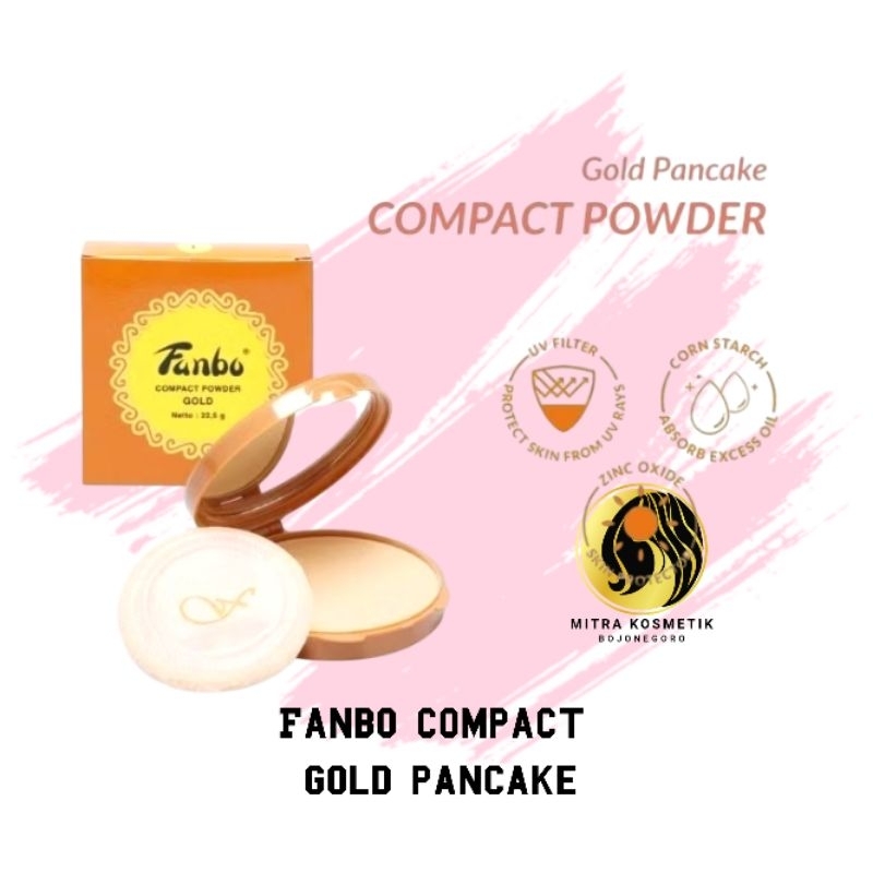 Fanbo Compact Gold/Fanbo Bedak Padat