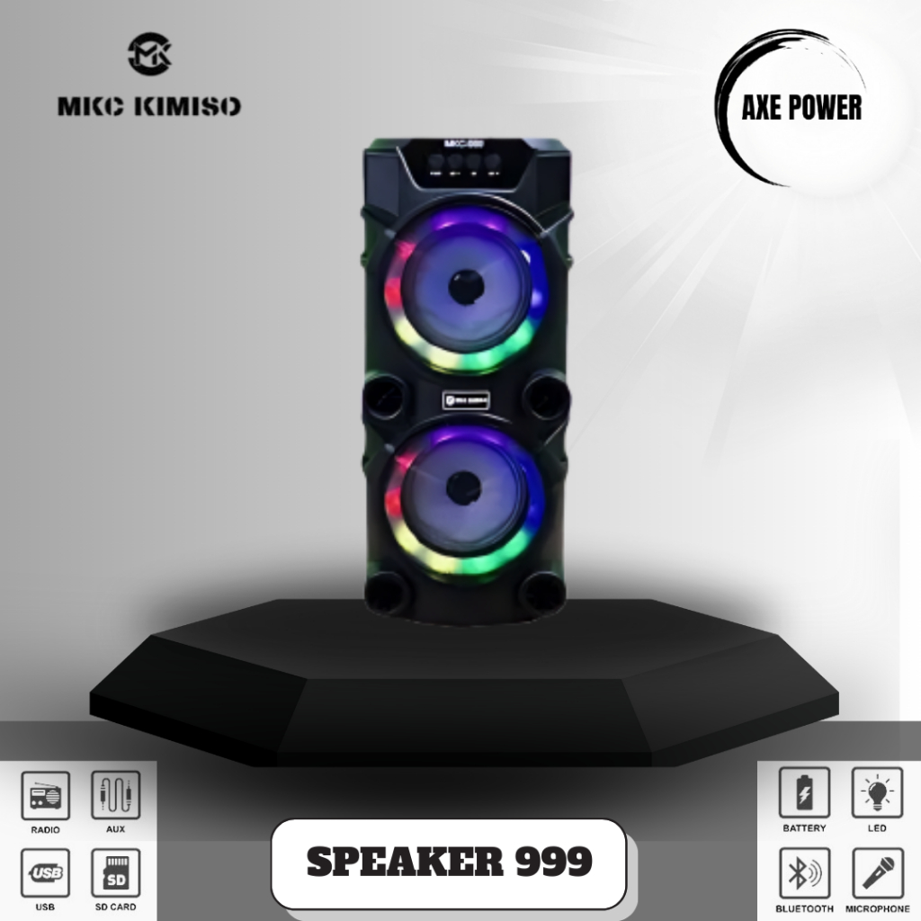 PROMO TERBARU NEW SPEAKER BLUETOOTH KARAOKE MKC KIMISO FREE MIC KABEL -999