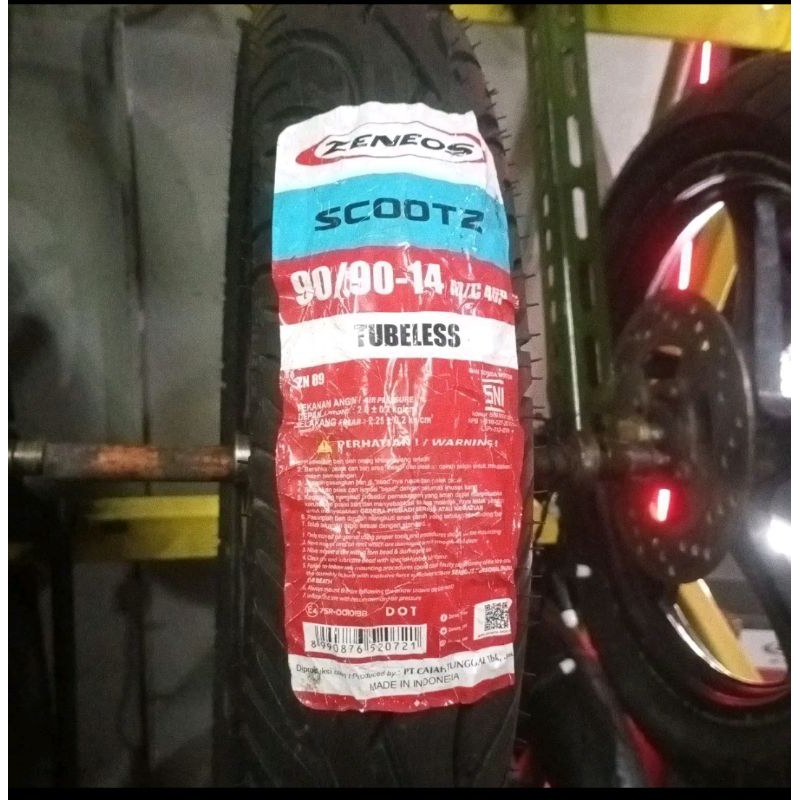 Ban luar zeneos scootz 80/90-14, 90/90-14