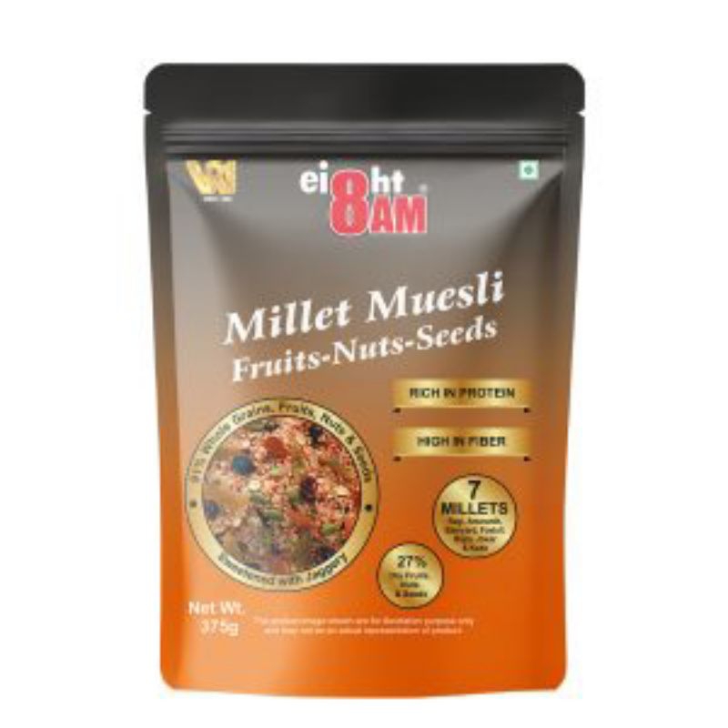 

EI8HT 8AM millet muslim fruits notes seeds 375g exp 06/0825