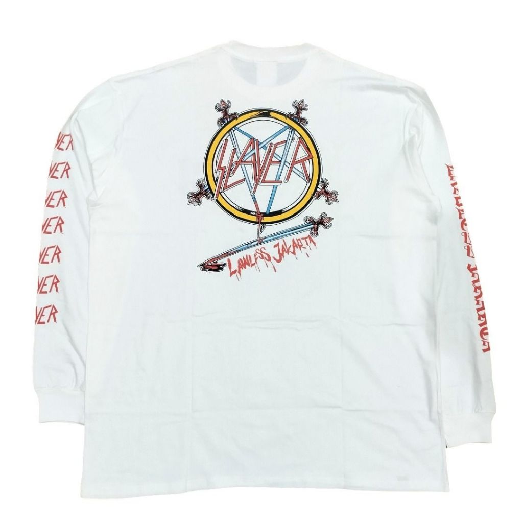SLAYER X LAWLESS JAKARTA "RAFFLE EDITION"  LONG SLEEVE T-SHIRT | KAOS BAND