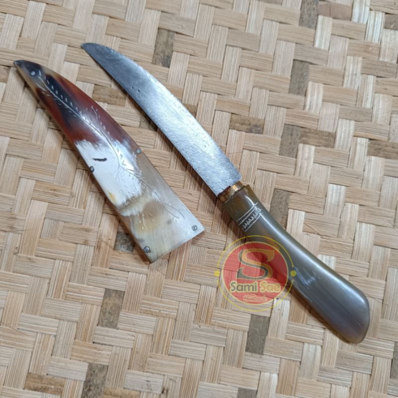 Pisau daging full tanduk pisau dapur handmade