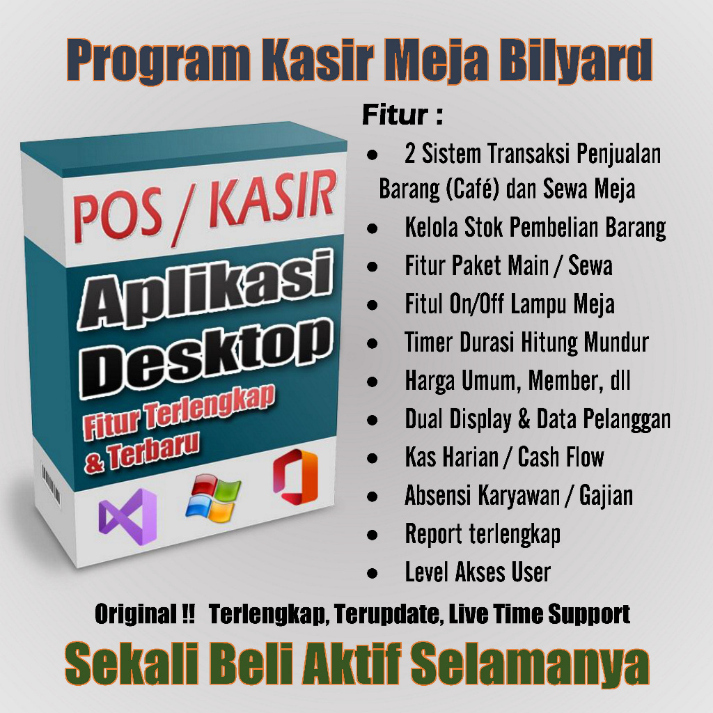 Aplikasi POS Kasir Meja Bilyard & Cafe