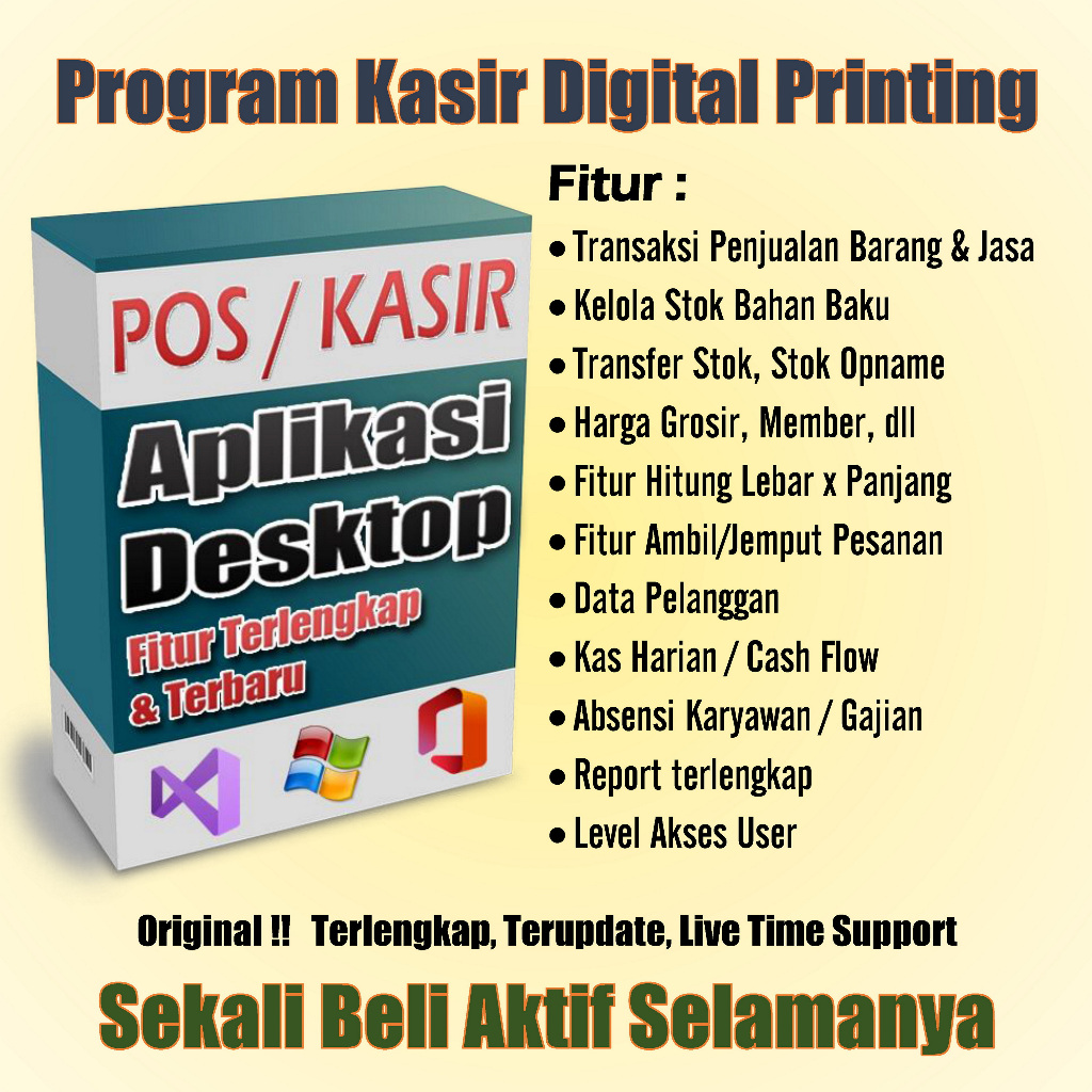 Aplikasi POS Kasir Digital Printing / Percetakan