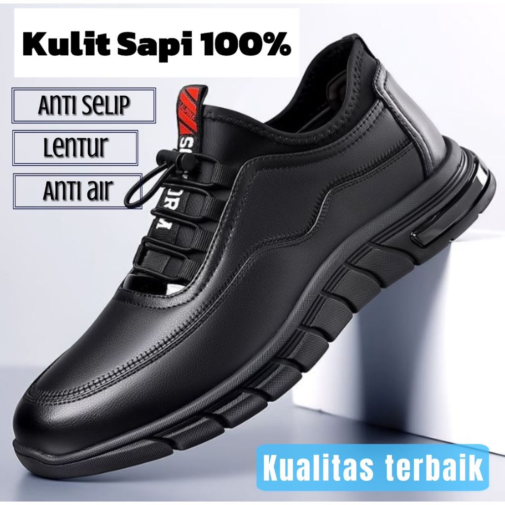 Sepatu Pria Kasual Tali Sepatu Santai Model Terbaru Shoes Model Sepatu Kulit Original
