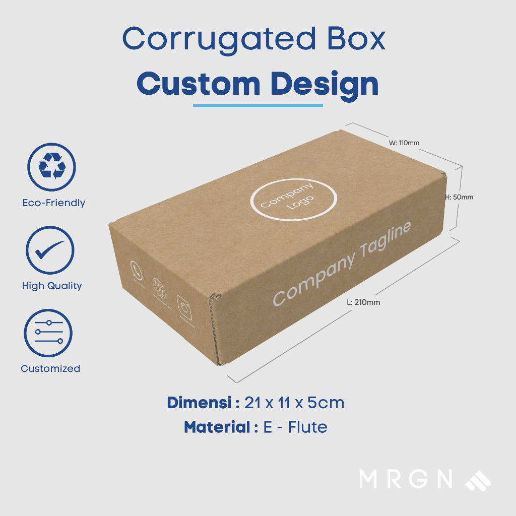 Custom Cetak Corrugated Box Sablon - Kardus Karton Ecofriendly
