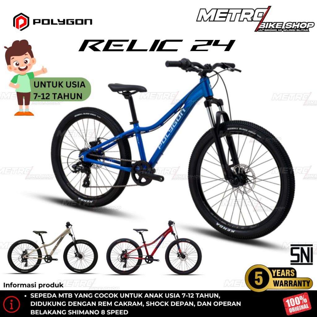 Sepeda Polygon Relic 24 inch Sepeda MTB murah Sepeda Gunung Polygon 24 Sepeda Federal Anak