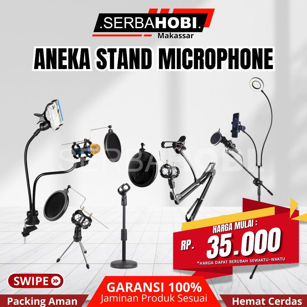 Stand Microphone / Stand Mic Meja / Stand Microphone Murah