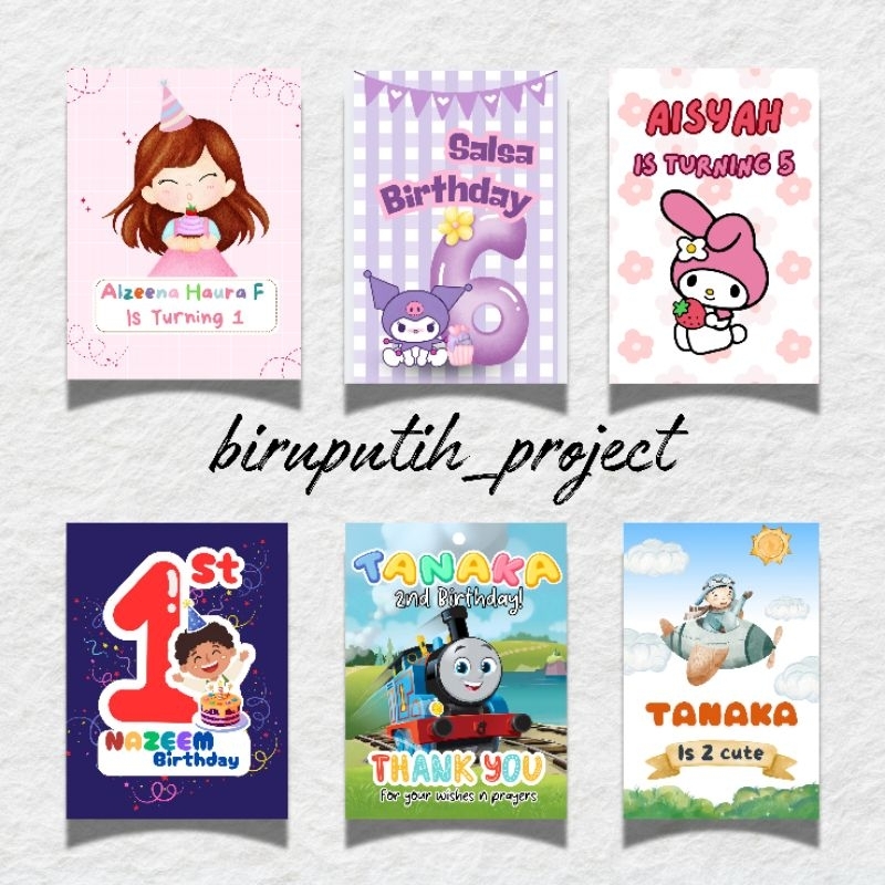 

stiker ulang tahun bisa custom bisa tambah foto