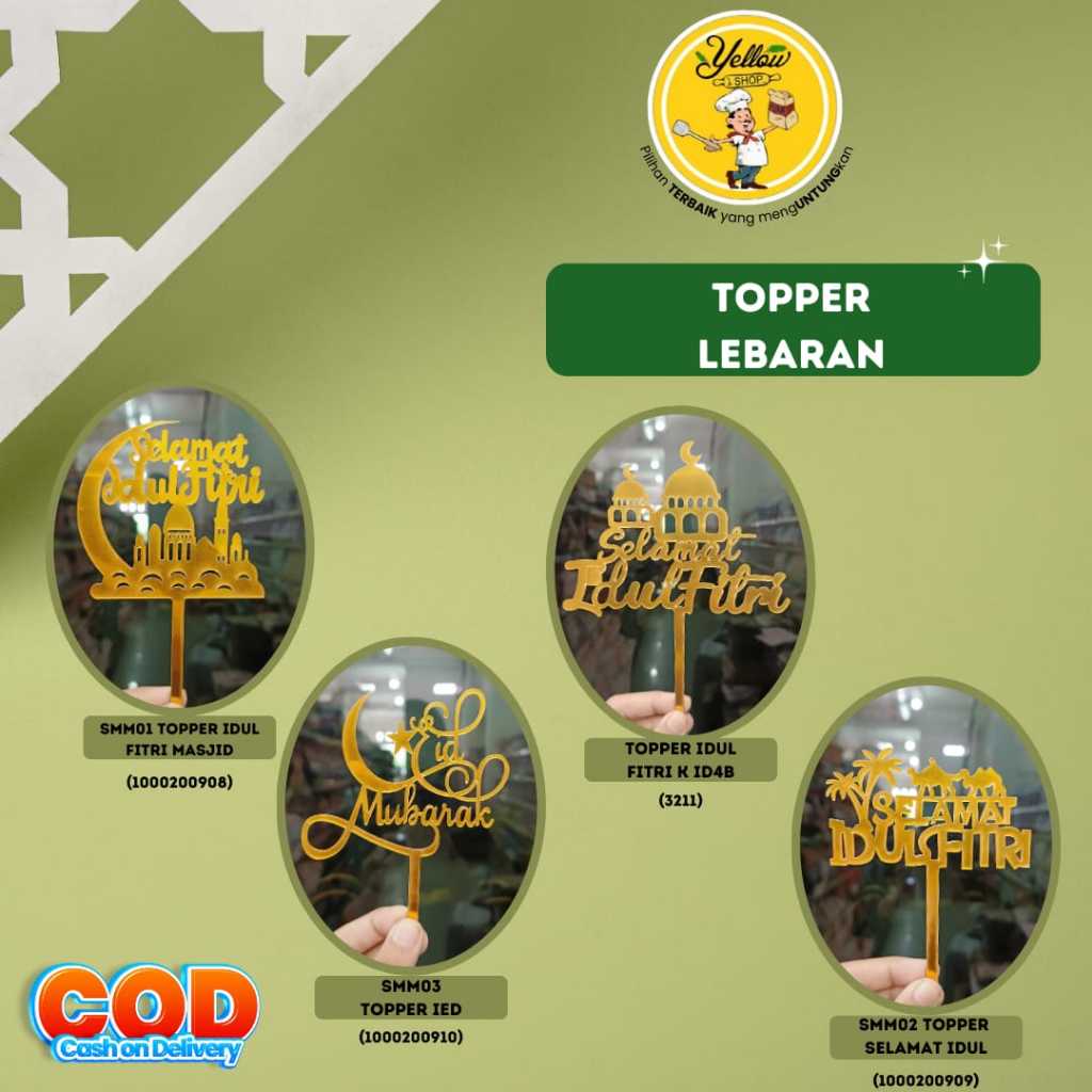 

TOPPER PLASTIK LEBARAN GOLD