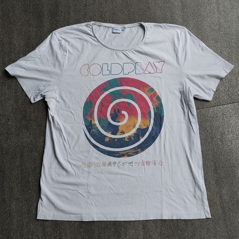 kaos band coldplay official merchandise 2012 Tshirt used good condition