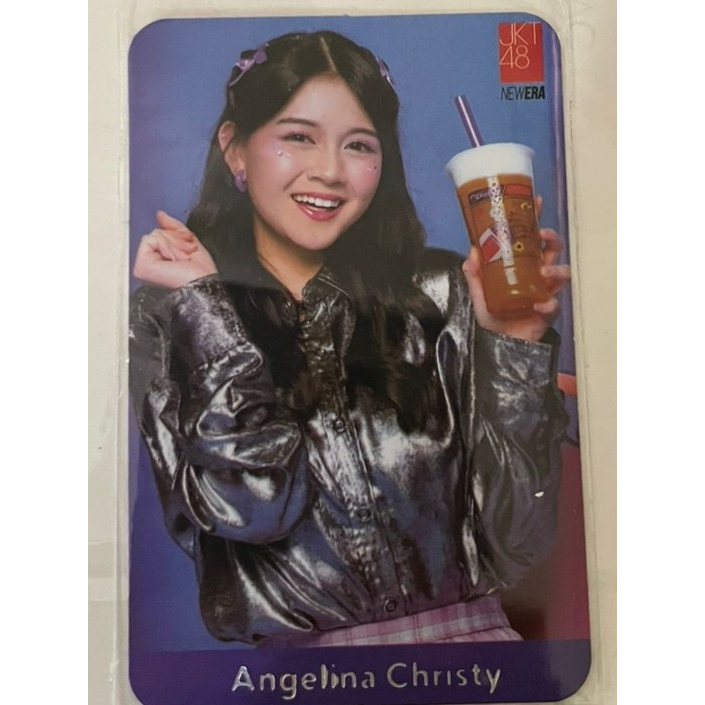 Photocard chatime, tango, japota x JKT48. Kathrina, Freya, Marsha, Christy,  Muthe, Oniel