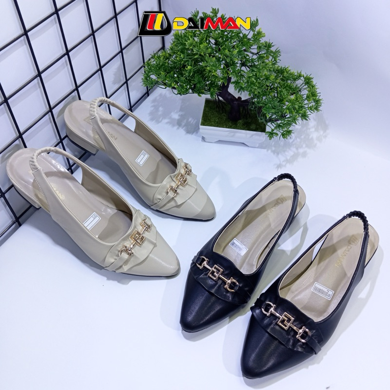 Daiman Sepatu Flat  Hak Tahu 3 Cm Flatshoes Wanita Formal Daily Casual