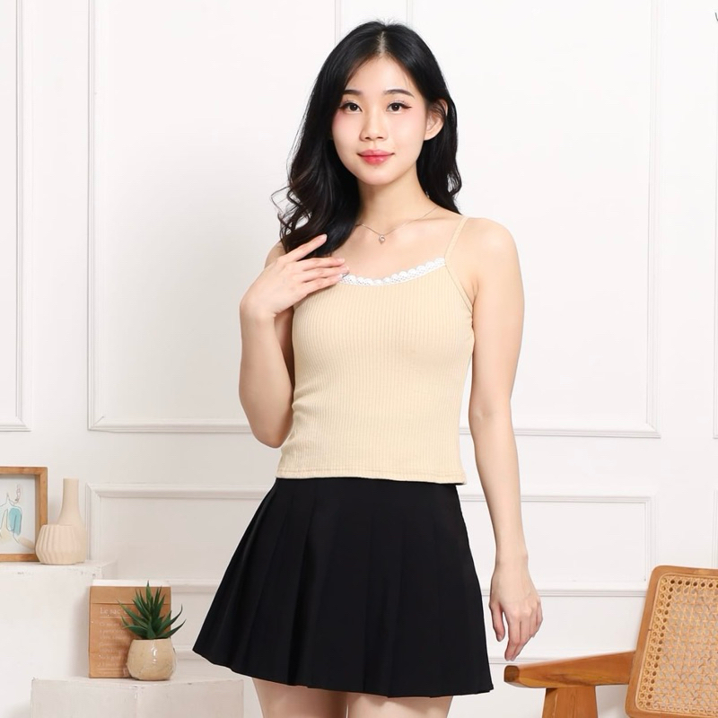 LACY TANKTOP-Tank Top/ Kamisol Knit Renda Korea