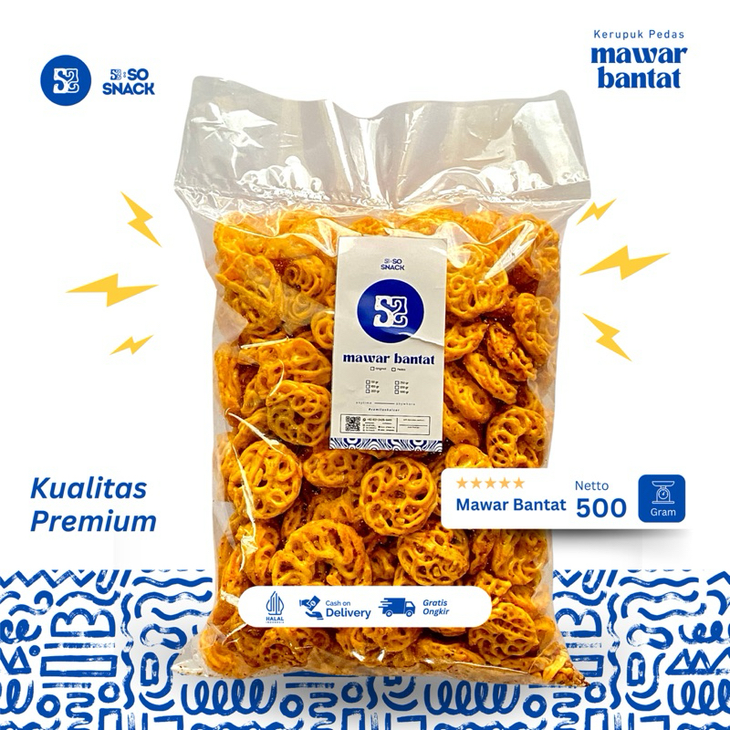 

SO SNACK Kerupuk Seblak Rafael Pedas 500gr - Cemilan Viral – Makanan Ringan