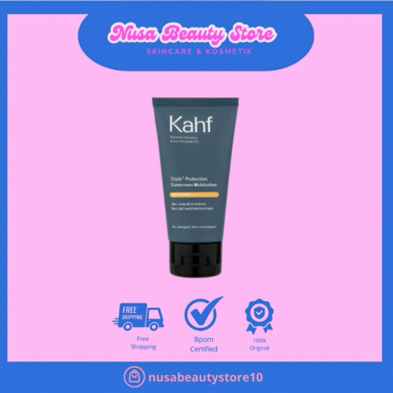 Kahf Sunscreen Pria Triple Protection Moisturizer SPF 30 PA+++