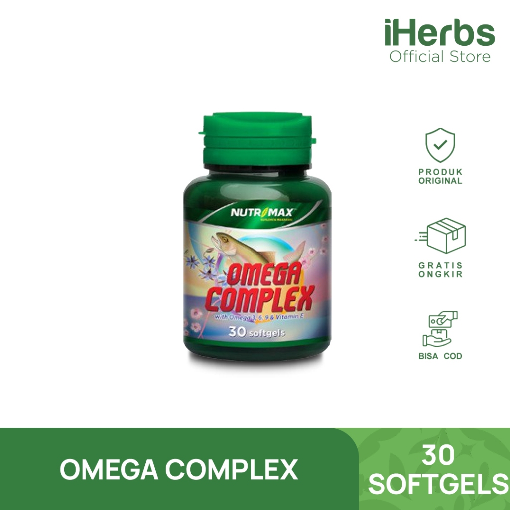 Nutrimax Omega Complex With Omega 3,6,9 & Vitamin E 30 Softgels Minyak Ikan Salmon