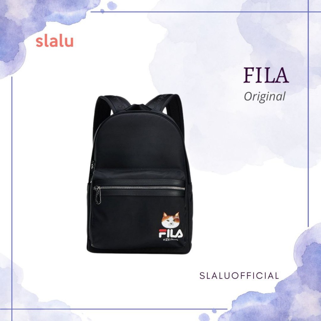 Tas Backpack Unisex Branded Fila Gato Ransel Sekolah remaja kucing Pepe shimada x fila