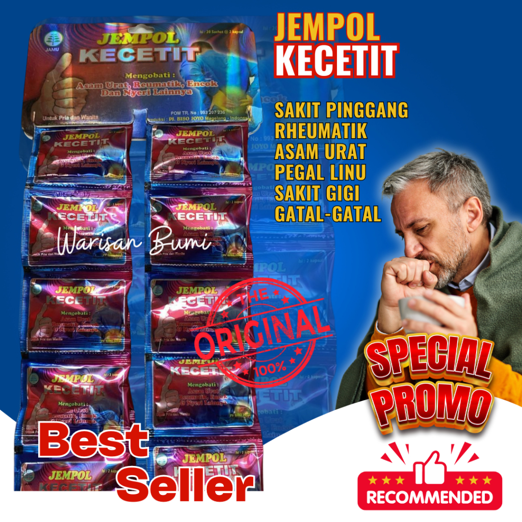 

JEMPOL KECETIT KAPSUL ORIGINAL ISI 20 SASET AMPUH ASAM URAT NYERI SENDI REMARIK PEGAL LINU