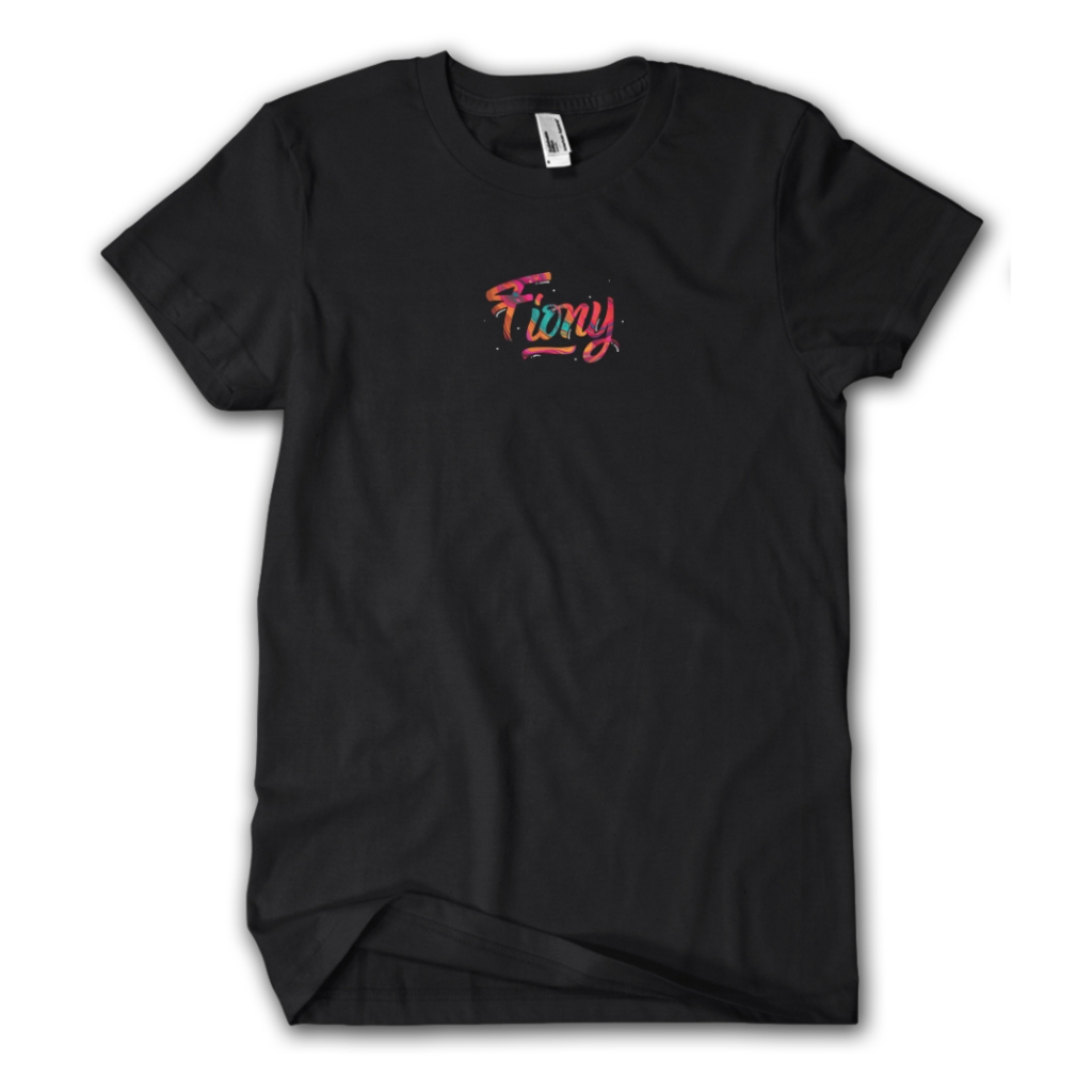 KAOS JKT48 NAMA V2 FIONY KAOS POLOS HITAM COTTON POLIKATUN MURAH TERLARIS NYAMAN O-NECK Distro Fit P